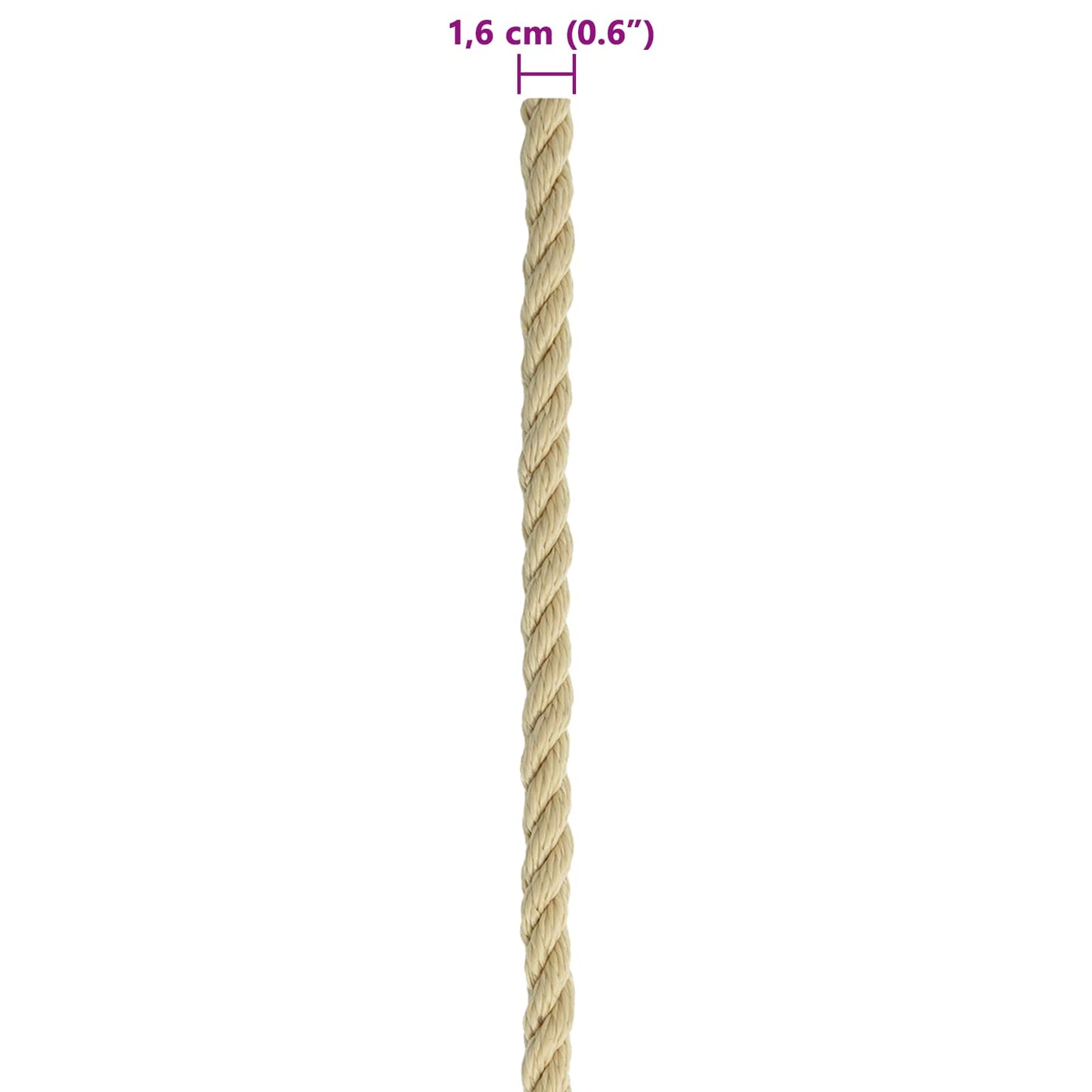 Boat Rope 16 mm 100 m Natural