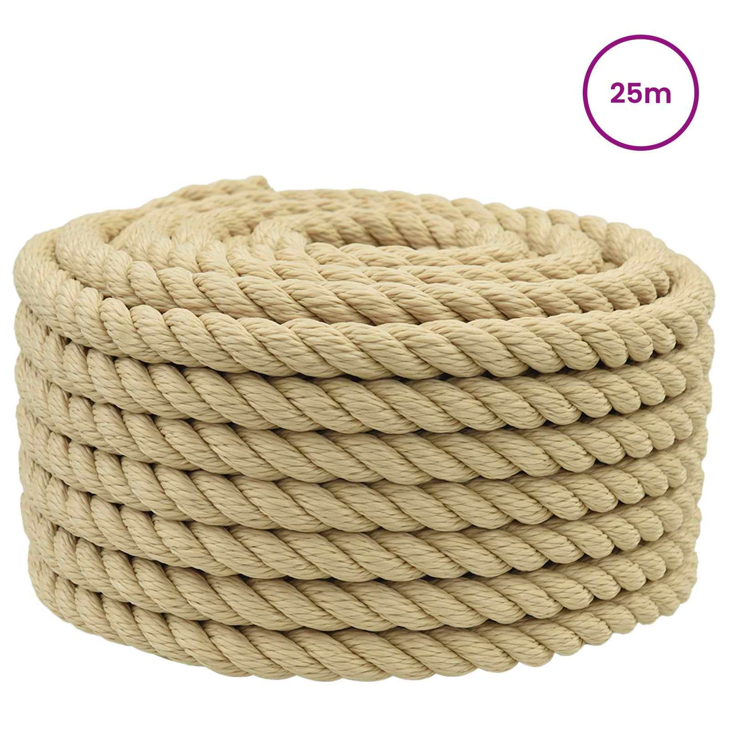 Boat Rope 18 mm 25 m Natural