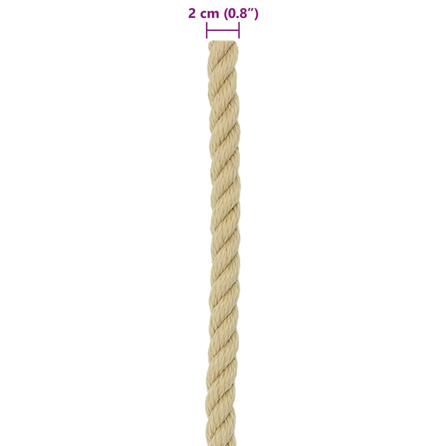 Boat Rope 2 mm 25 m Natural