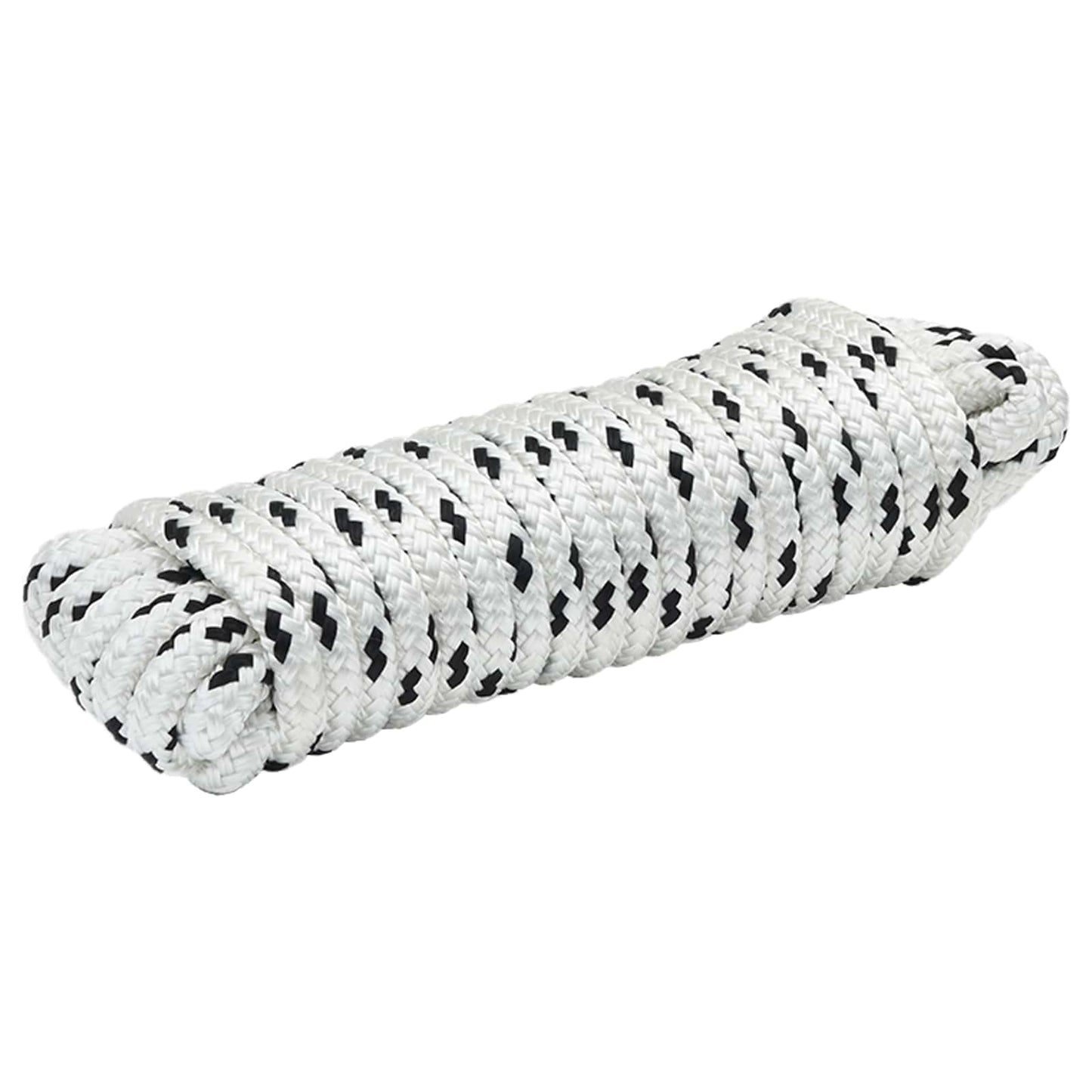 Boat Rope 12 mm 6 m White and Black Polyester