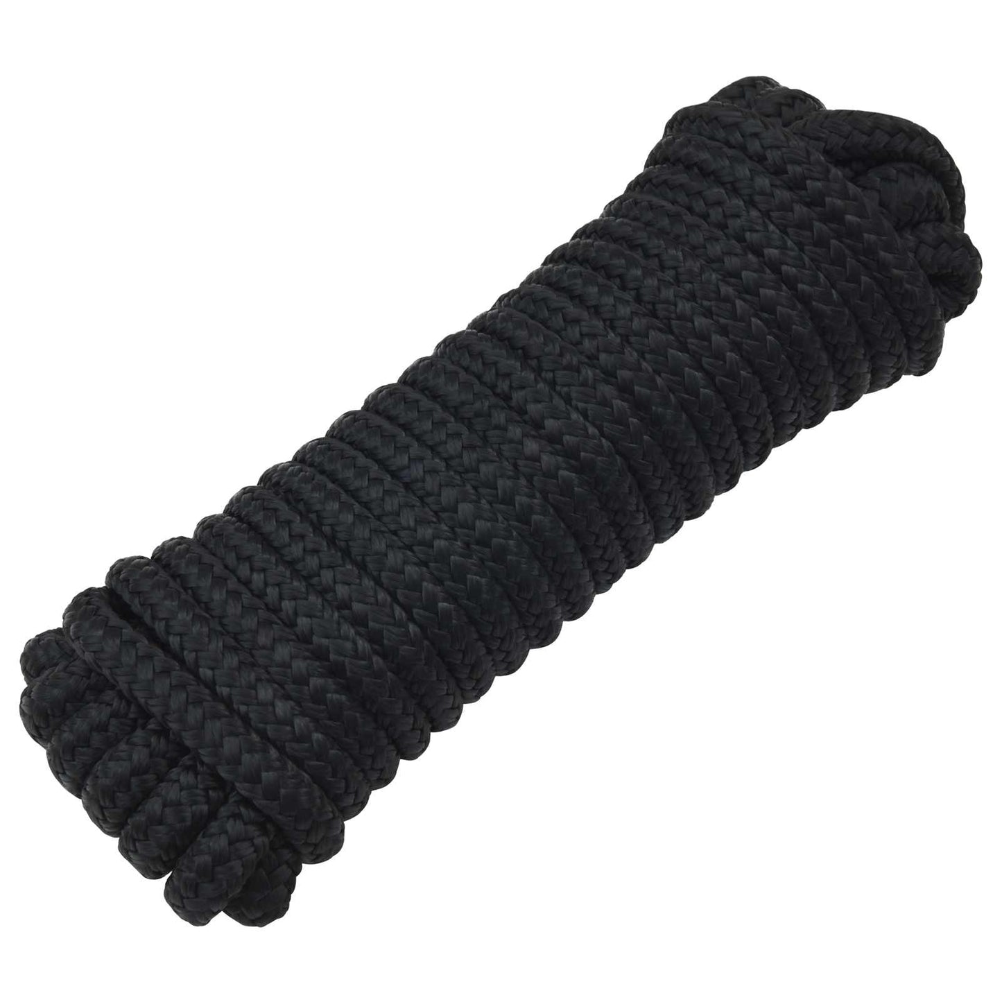 Boat Rope 10 mm 12 m Black Polyester