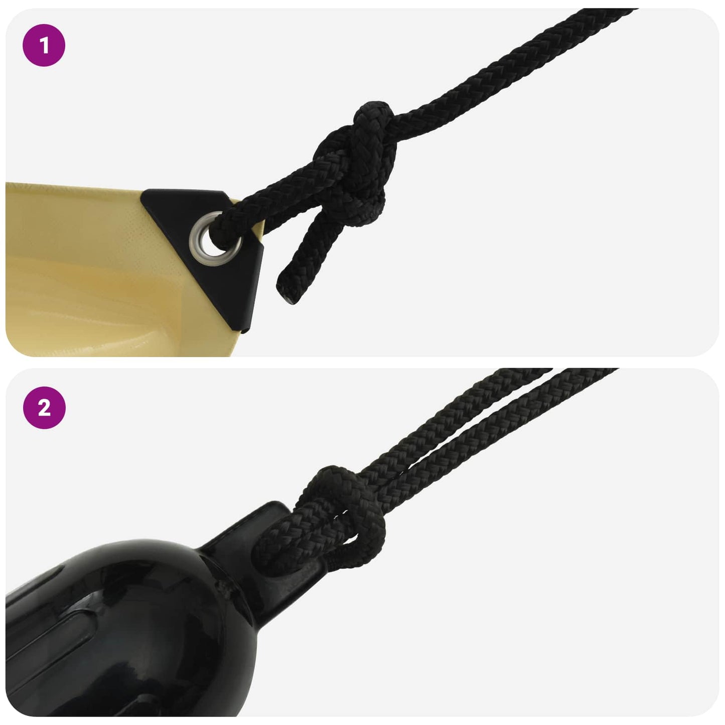 Boat Rope 14 mm 6 m Black Polyester