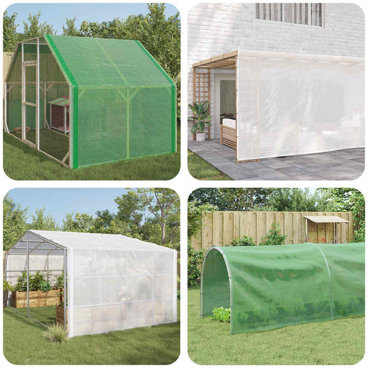 Tarpaulin with Eyelets Green 8 x 8 m 140 gsm PE