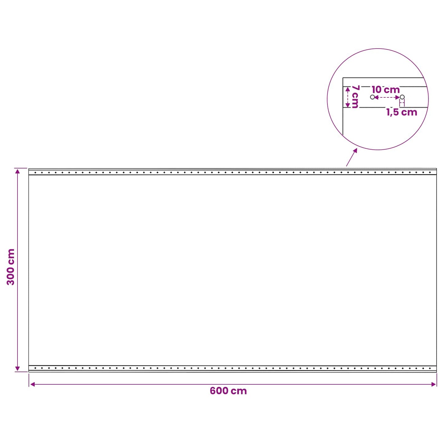 Tarpaulin with Eyelets Green 3 x 6 m 260 gsm PE