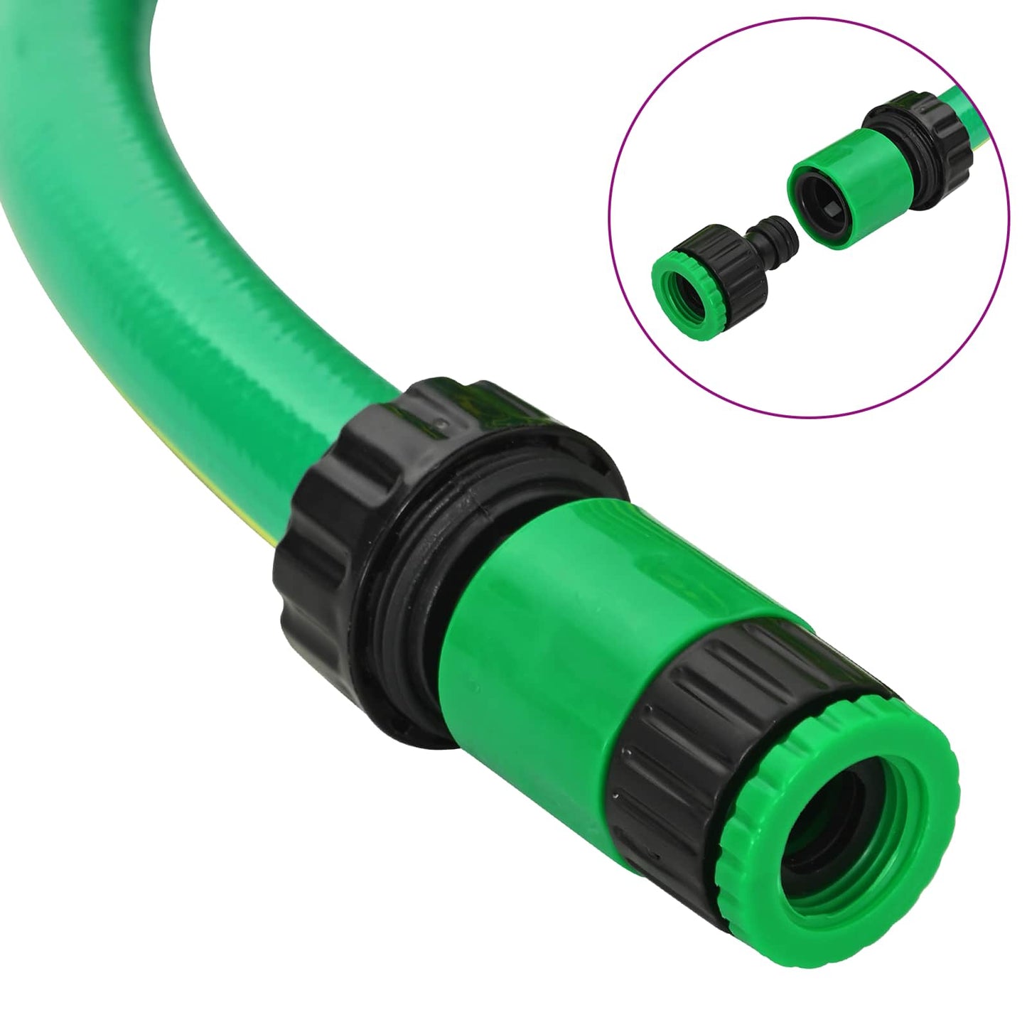 Garden Hose 5-Ply Green and Yellow 12 mm PVC