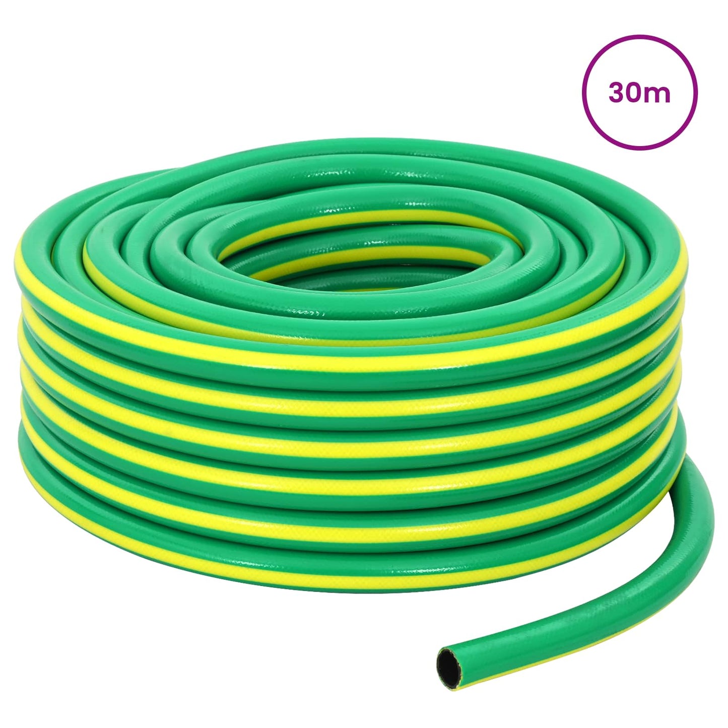 Garden Hose 5-Ply Green and Yellow 12 mm PVC