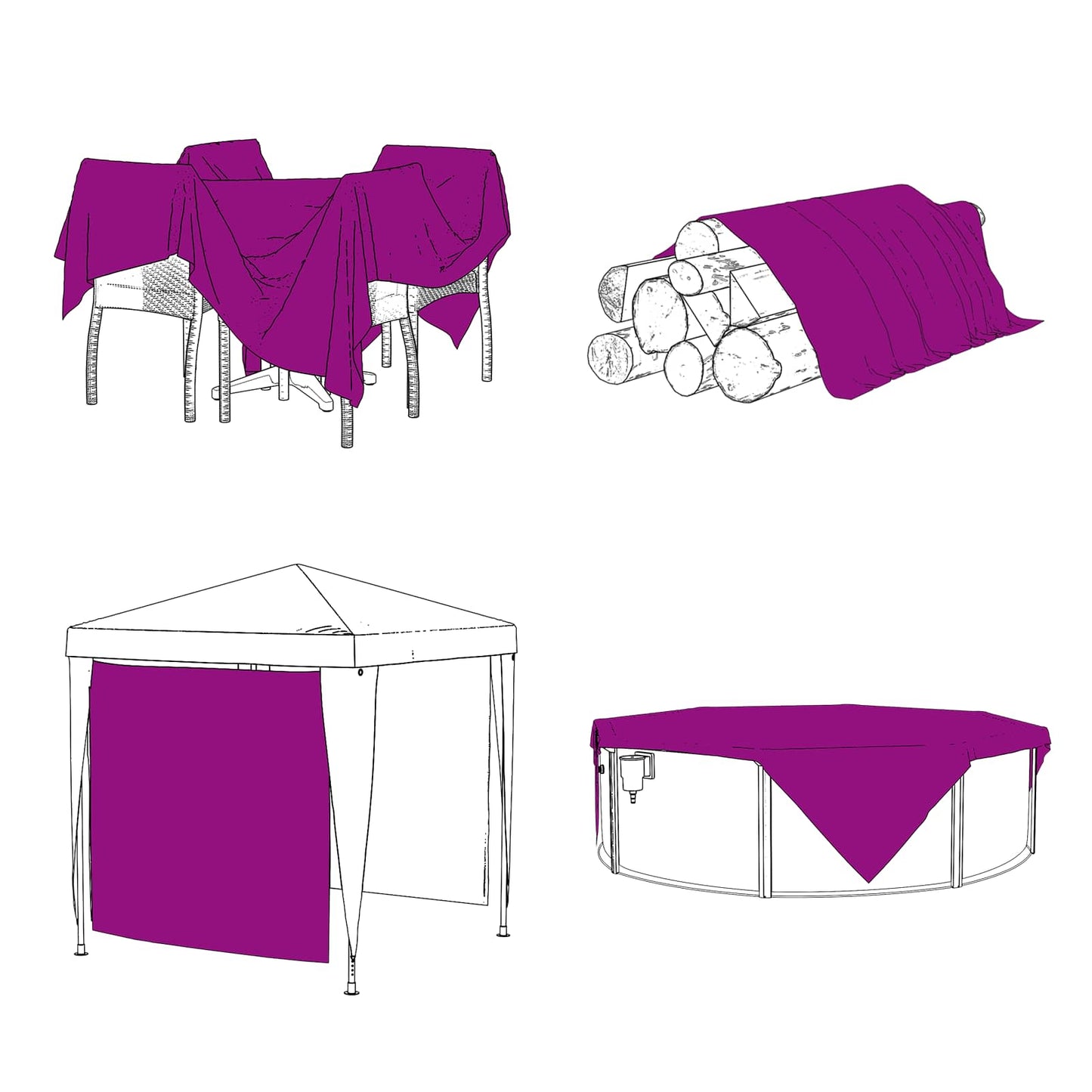 Tarpaulin 140 gsm Transparent 2 x 1.5 m PE