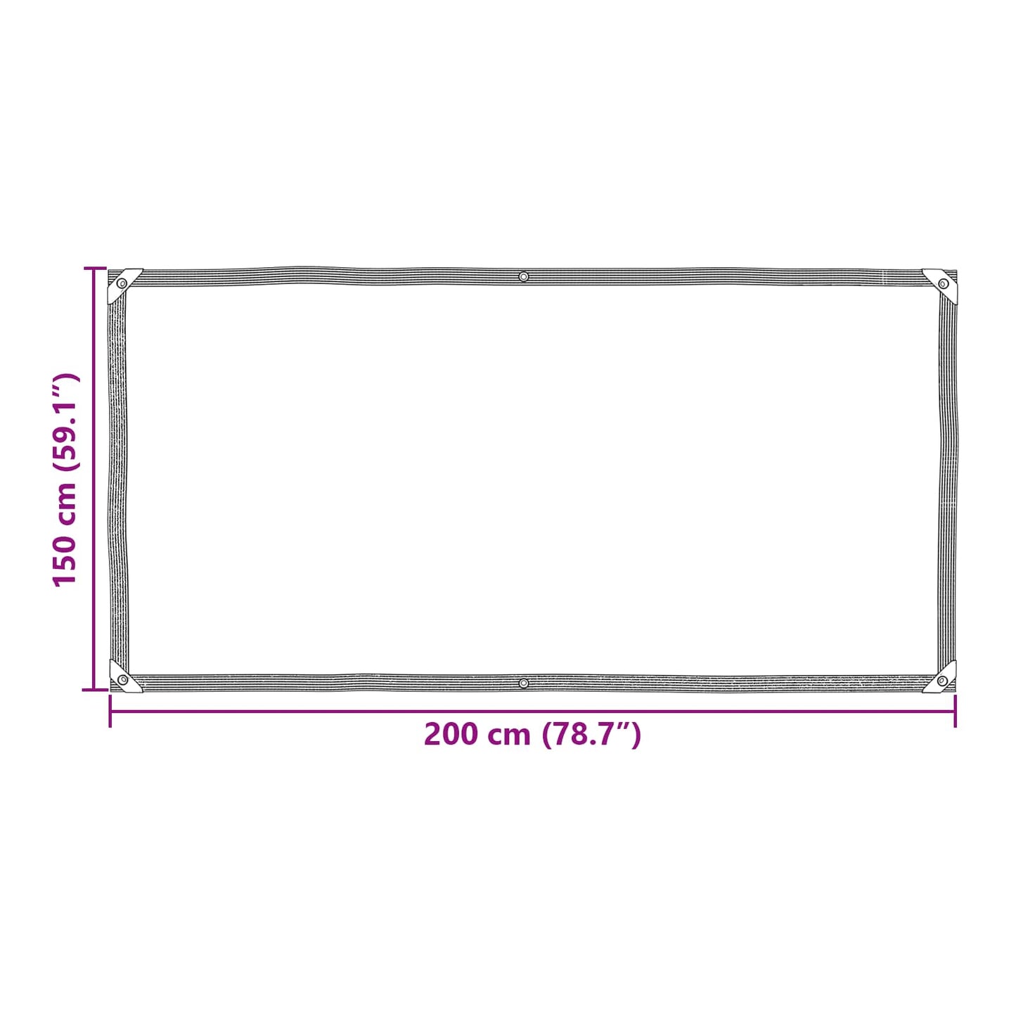 Tarpaulin Transparent 2 x 1.5 m PE