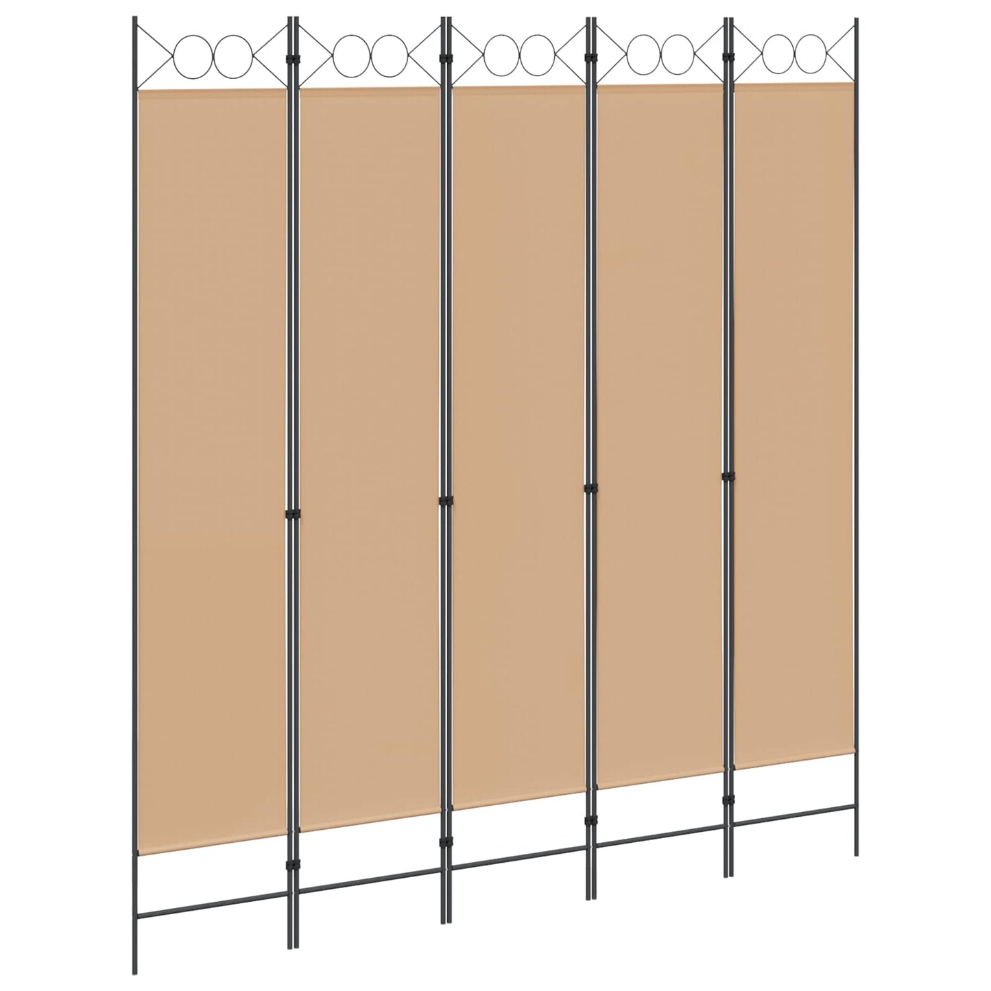 Room Divider Beige 200 x 220 cm Fabric