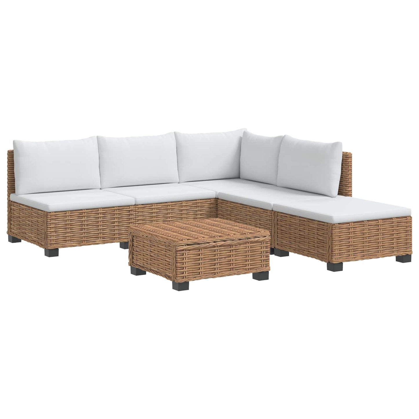 6 pcs Rattan Lounge Set with Cushions GENDT Natural Rattan