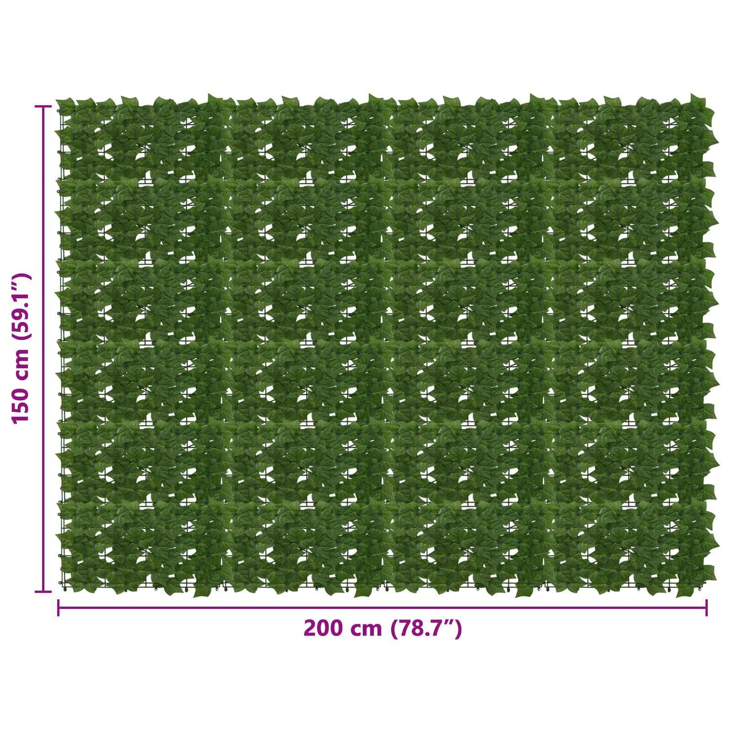 Balcony Screen with Leaves Green 200 x 150 cm
