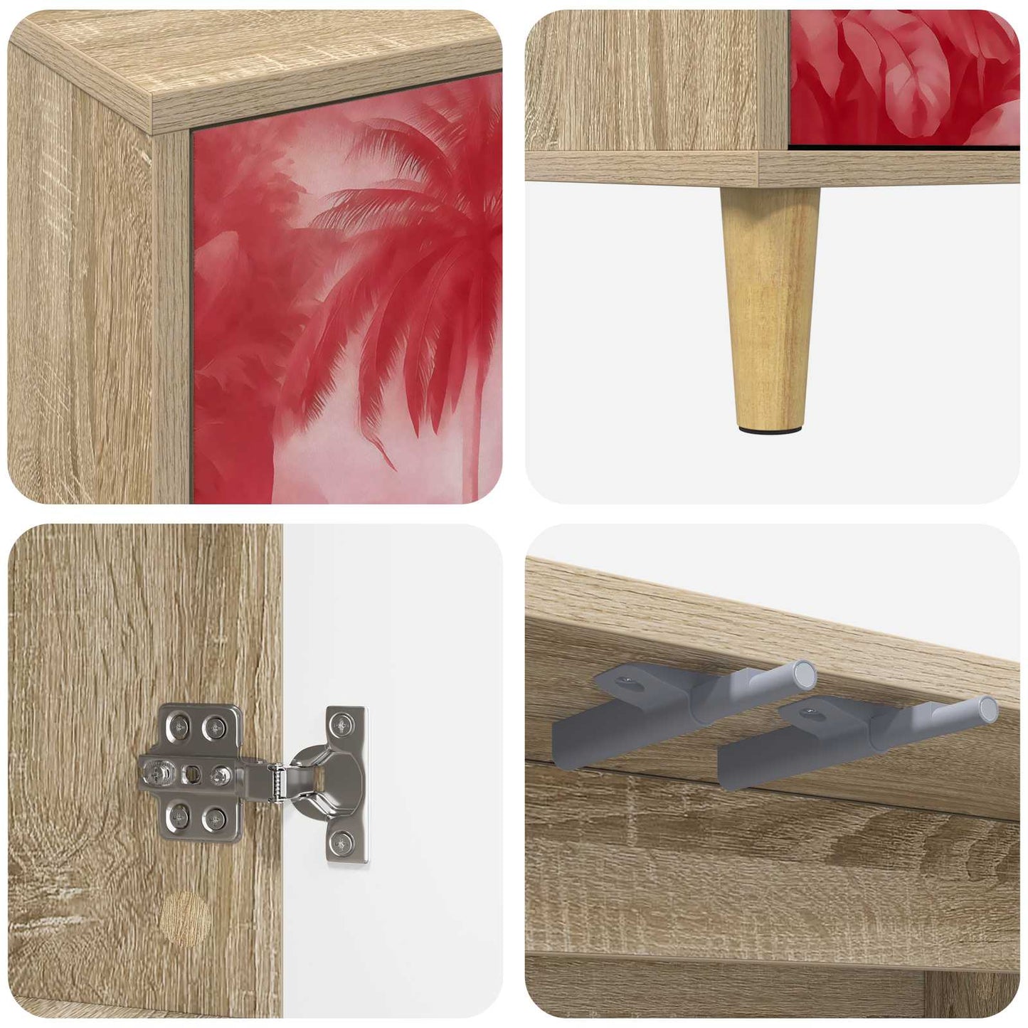 Sideboard AACHEN Sonoma 102 x 33 x 75 cm Engineered Wood