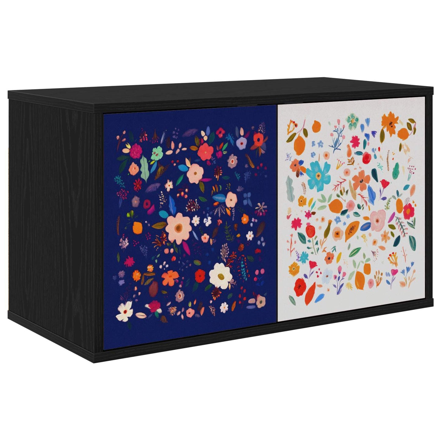Wall-mounted TV Cabinet MAINZ 69 x 33 x 40 cm Black Oak