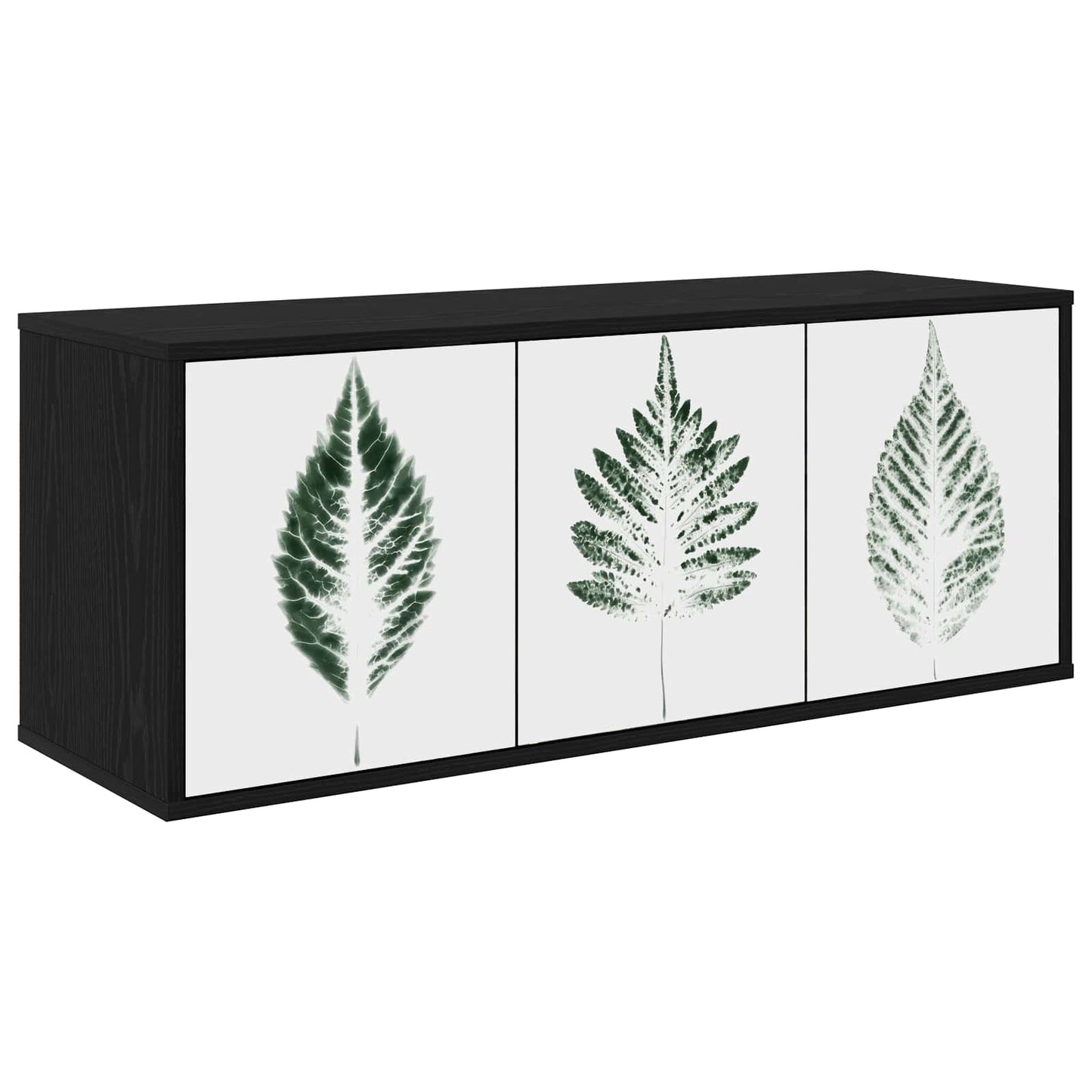 Wall-mounted TV Cabinet HANAU 102 x 33 x 40 cm Black Oak