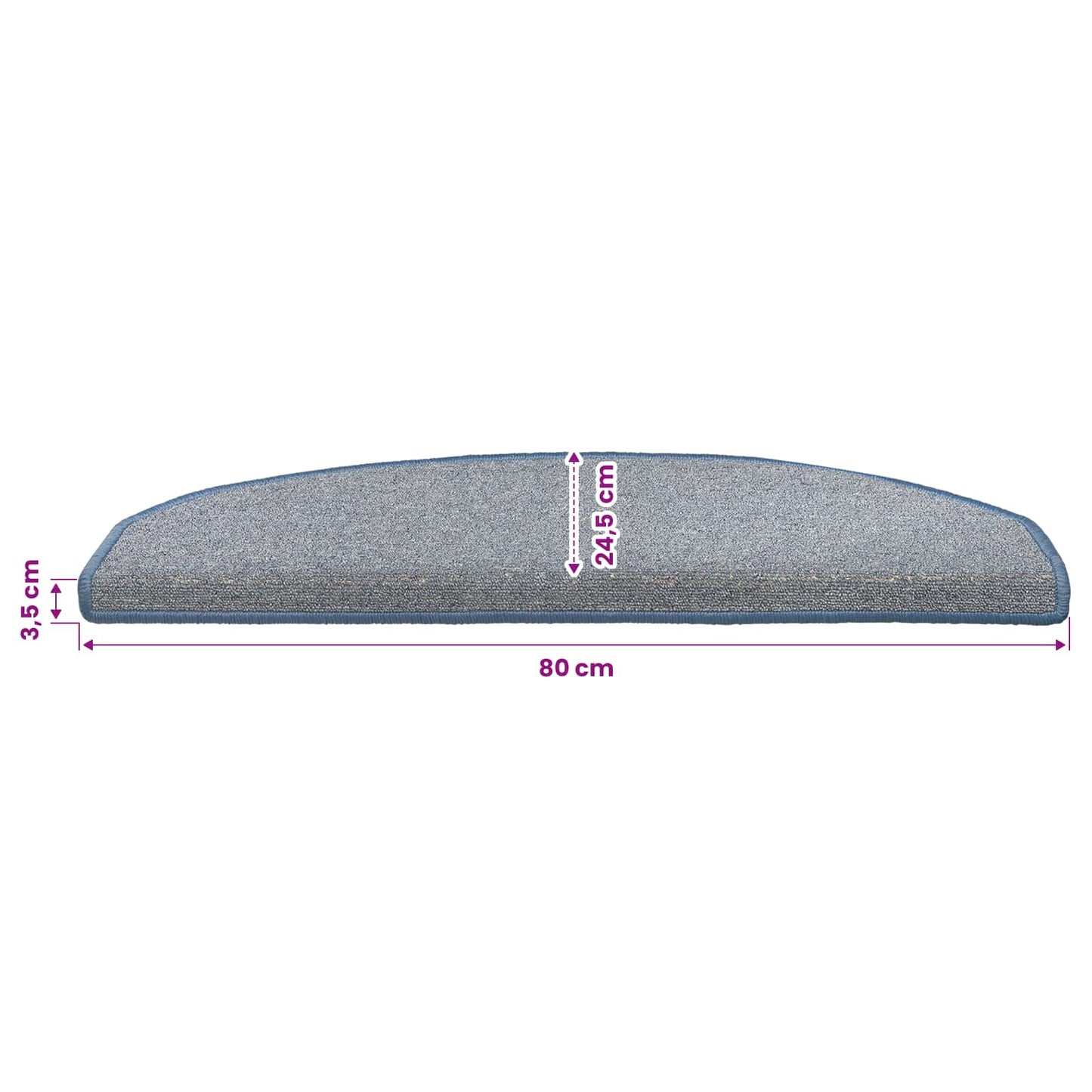 Self-adhesive Stair Mats 15 pcs 80 x 24.5 x 3.5 cm