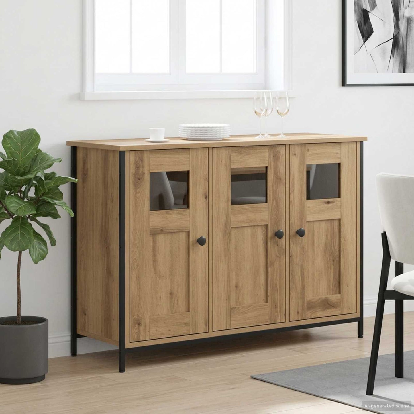 Sideboard Artisan Oak 100 x 35 x 70 cm Engineered Wood