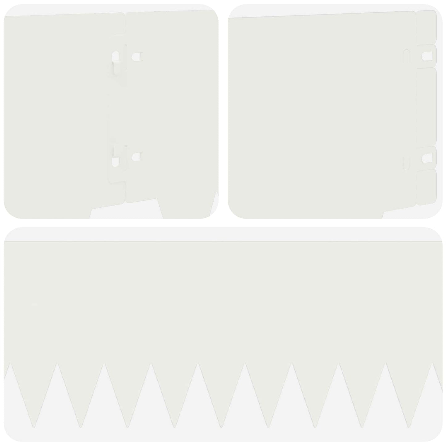 Lawn Edging 30 pcs 103 x 20 cm Steel White