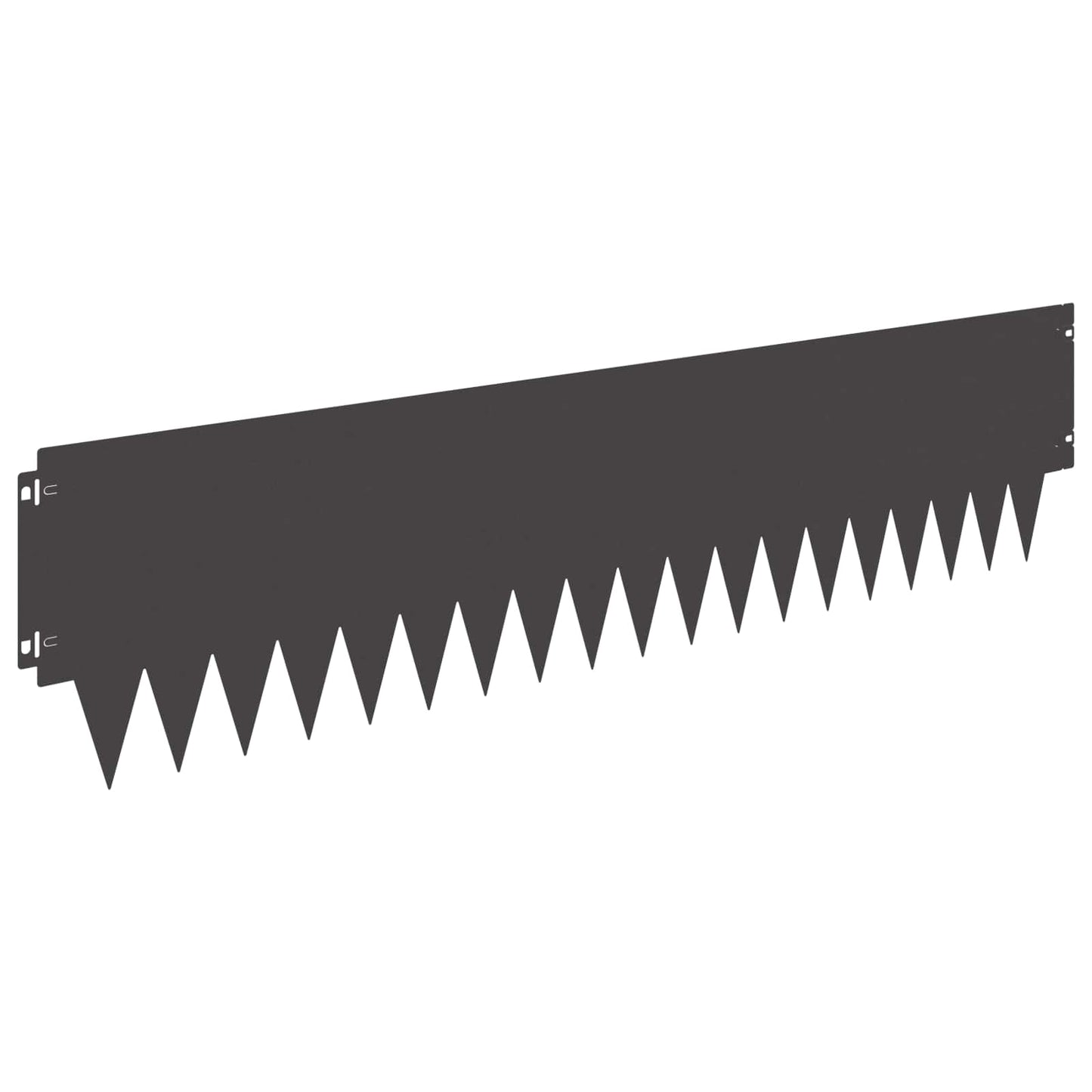 Lawn Edging 30 pcs 103 x 25 cm Steel Black