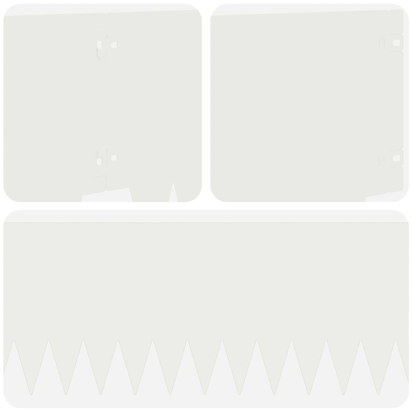 Lawn Edging 10 pcs 103 x 25 cm Steel White
