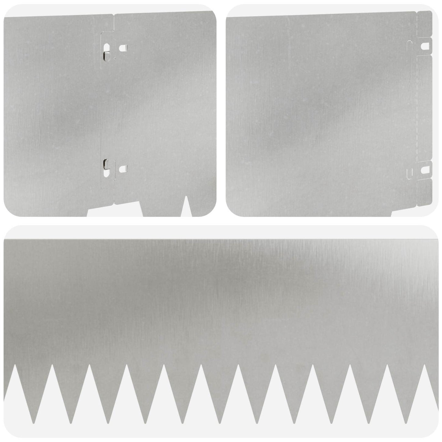 Lawn Edging 10 pcs 103 x 25 cm Steel Silver