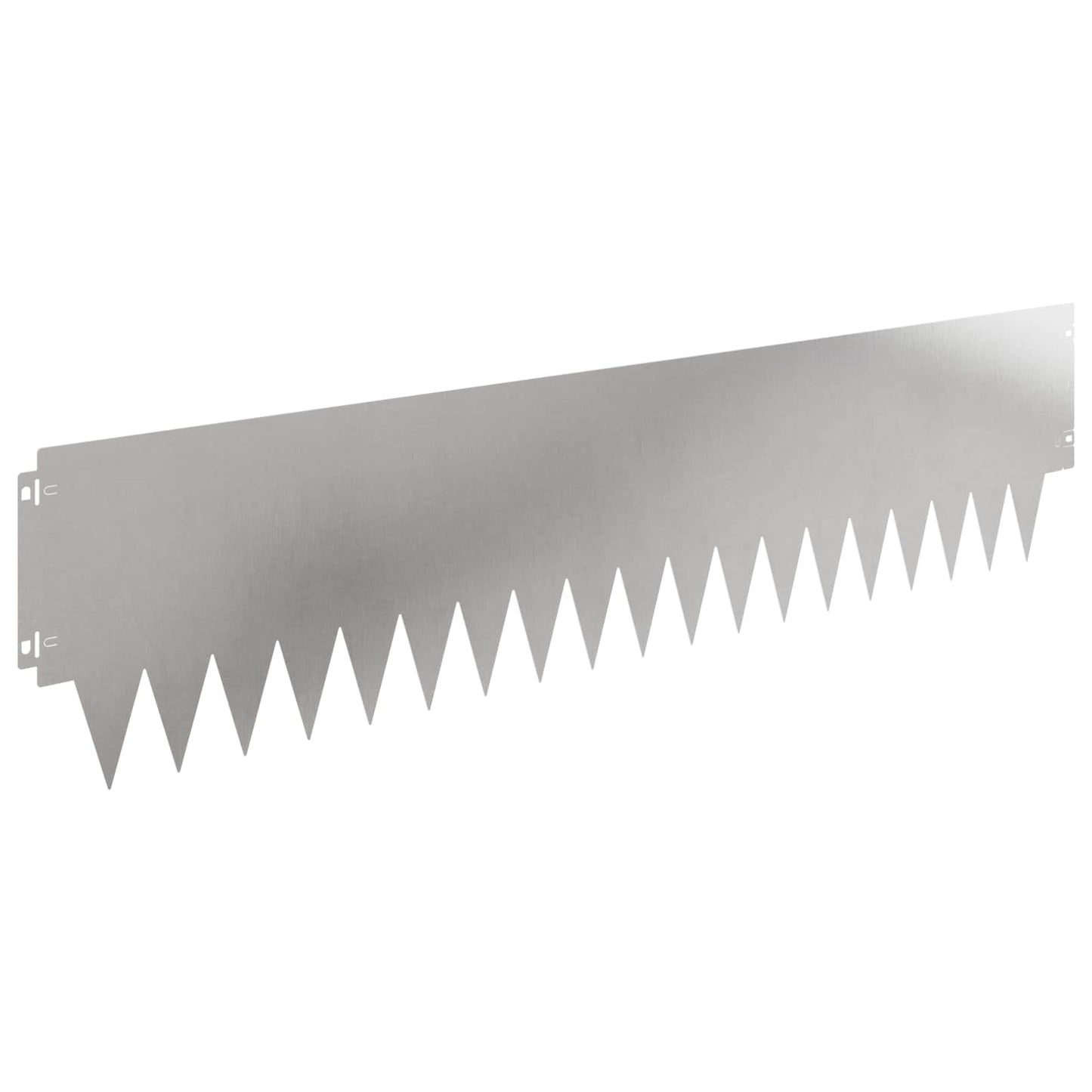 Lawn Edging 30 pcs 103 x 25 cm Steel Silver