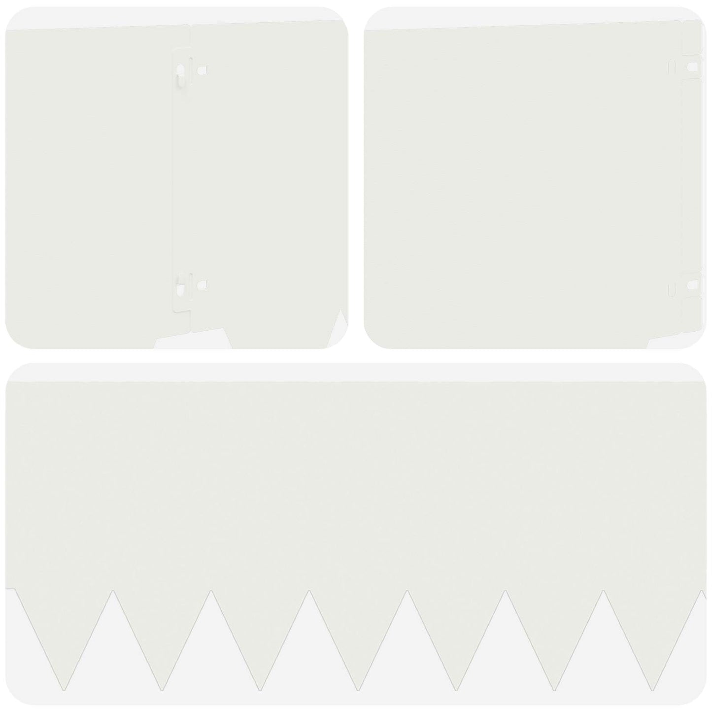 Lawn Edging 10 pcs 103 x 30 cm Steel White