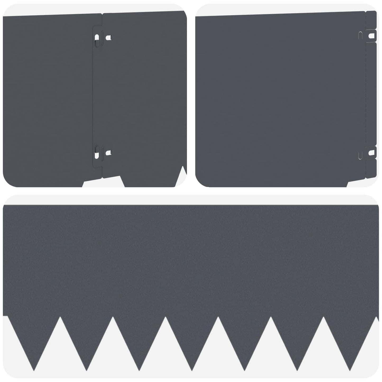 Lawn Edging 20 pcs 103 x 30 cm Steel Anthracite