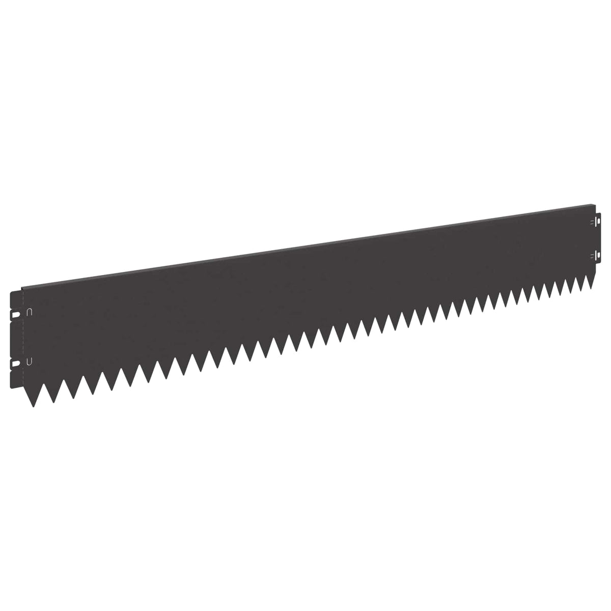 Lawn Edge with Top Bended 20 pcs 103x15cm Steel Black