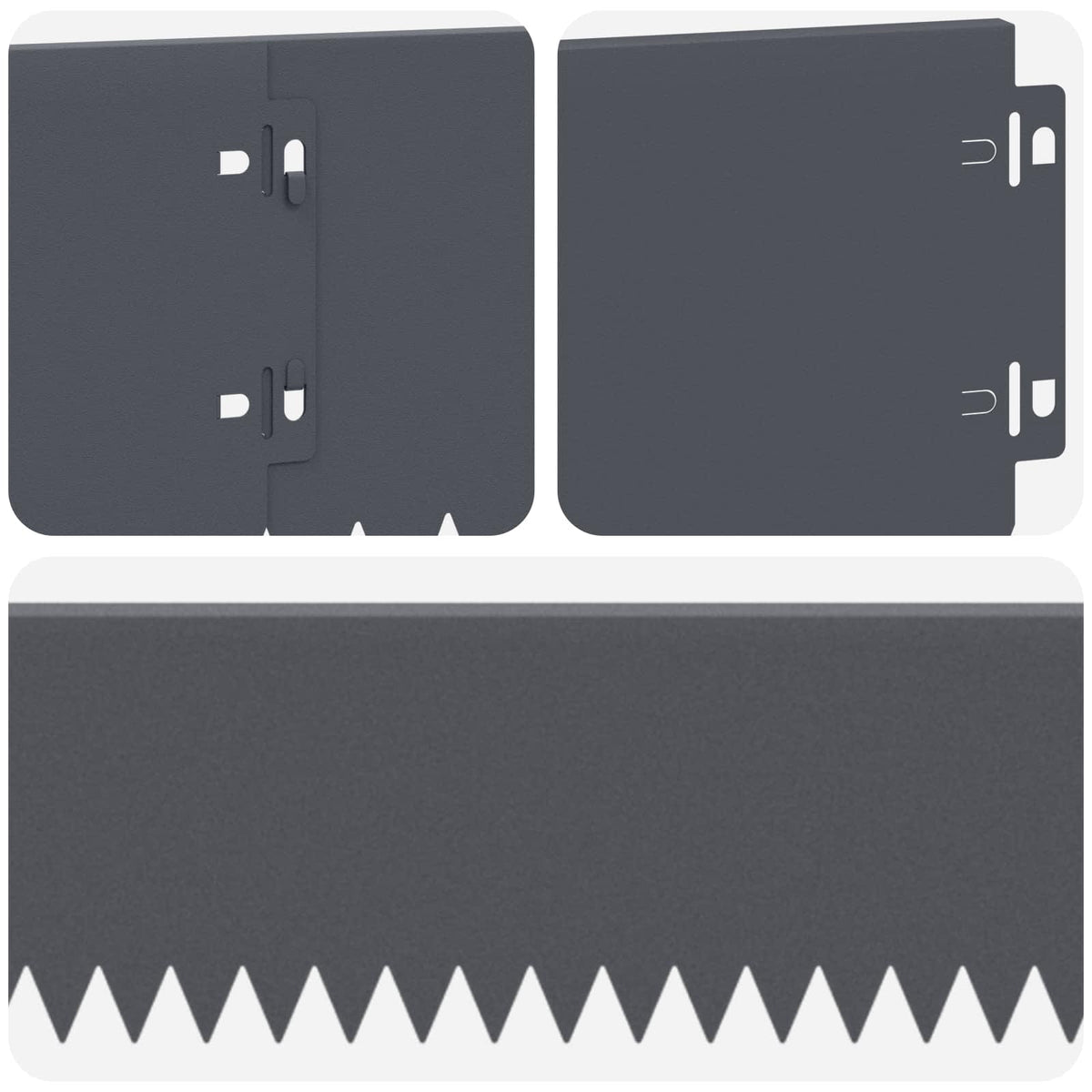 Lawn Edging 30 pcs 103 x 15 cm Steel Anthracite