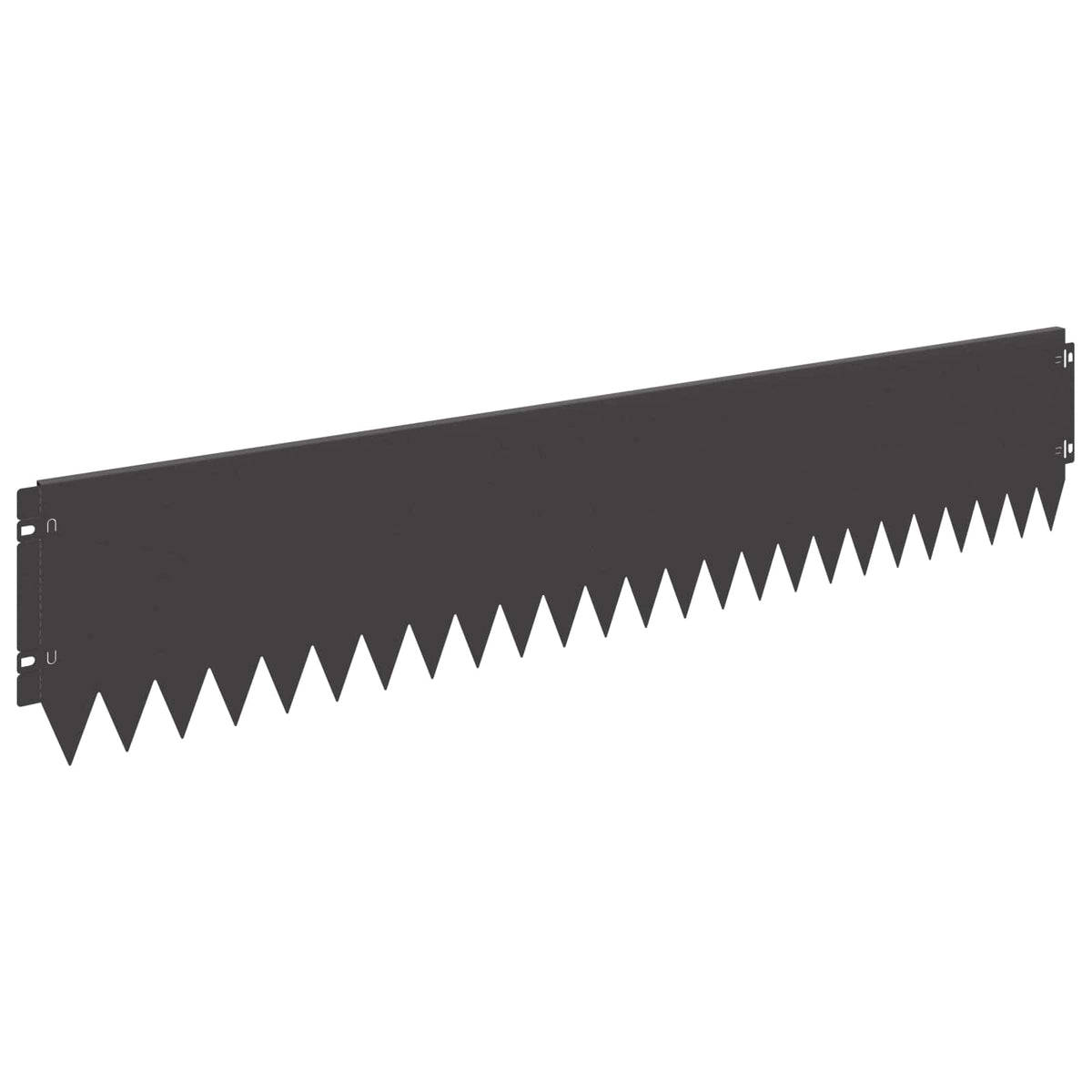 Lawn Edge with Top Bended 10 pcs 103x20cm Steel Black