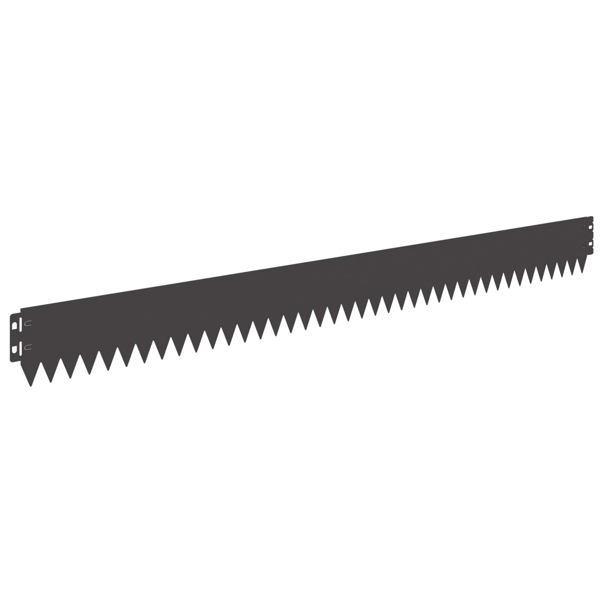 Lawn Edge with Top Fold 10 pcs 103x10cm Steel Black