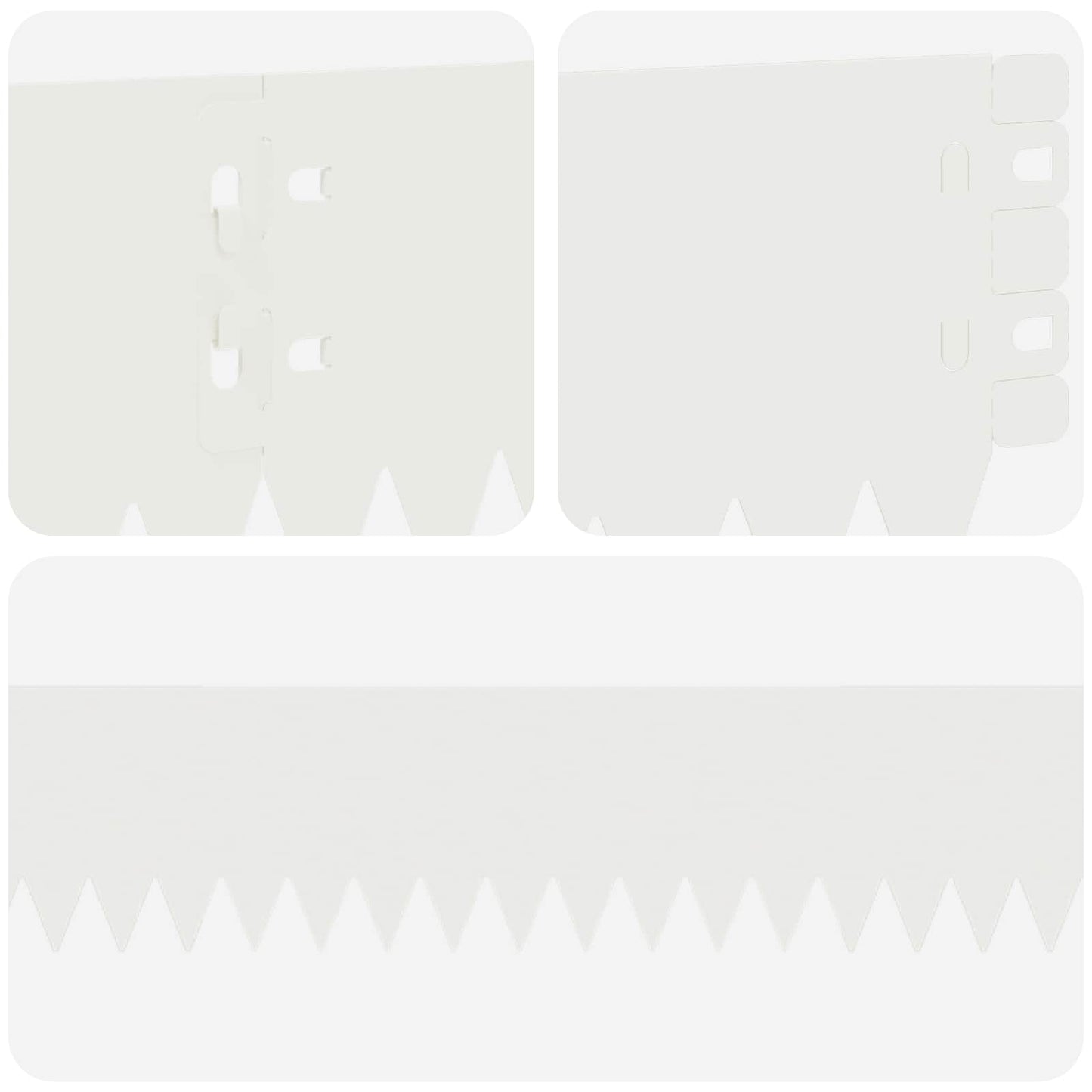 Lawn Edging 30 pcs 103 x 10 cm Steel White