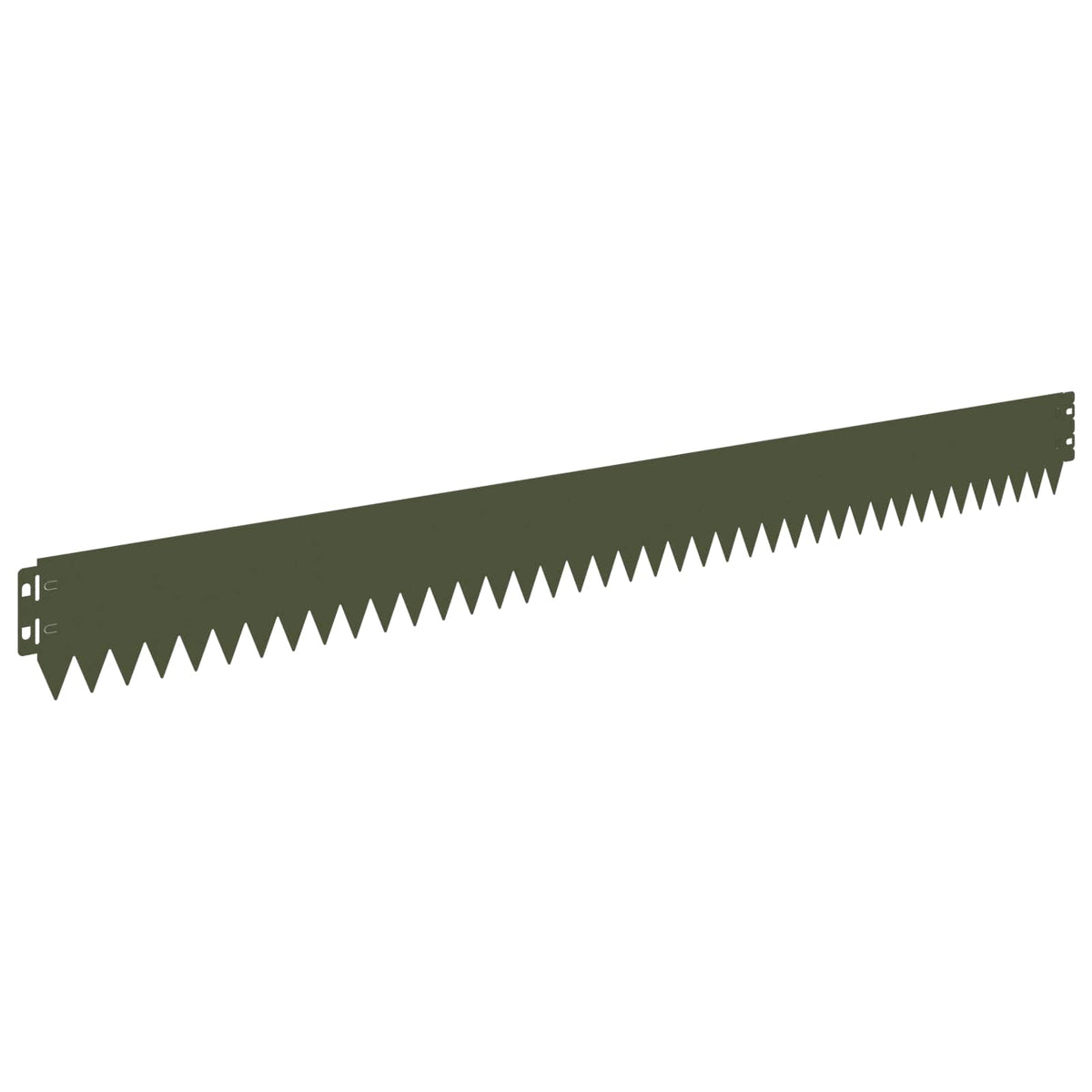 Lawn Edging 10 pcs 103 x 10 cm Steel Olive Green
