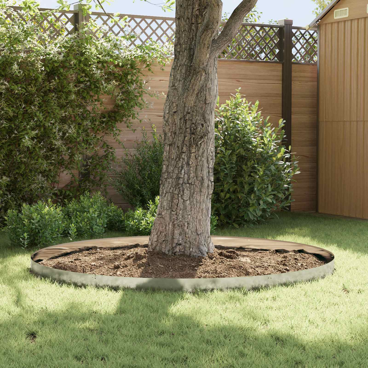 Lawn Edging 10 pcs 103 x 15 cm Stainless Steel Silver