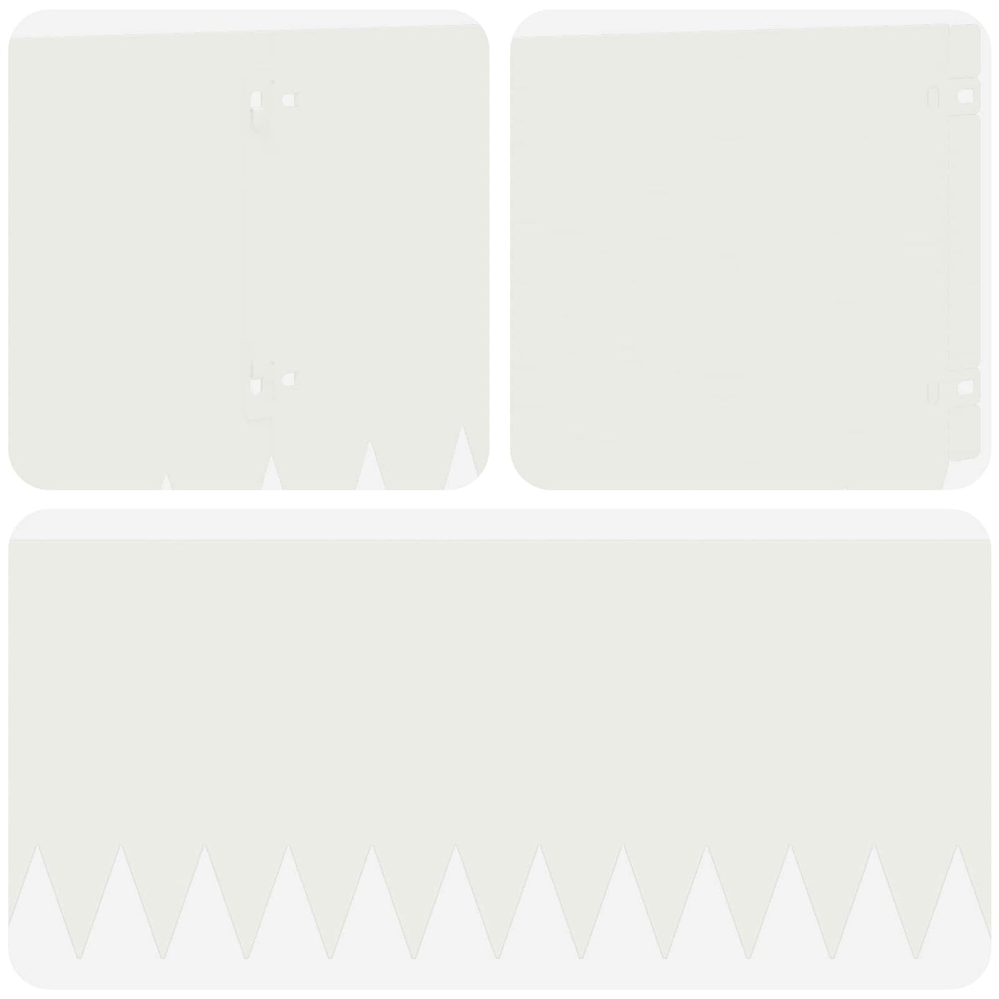 Lawn Edging 10 pcs 103 x 25 cm Steel White