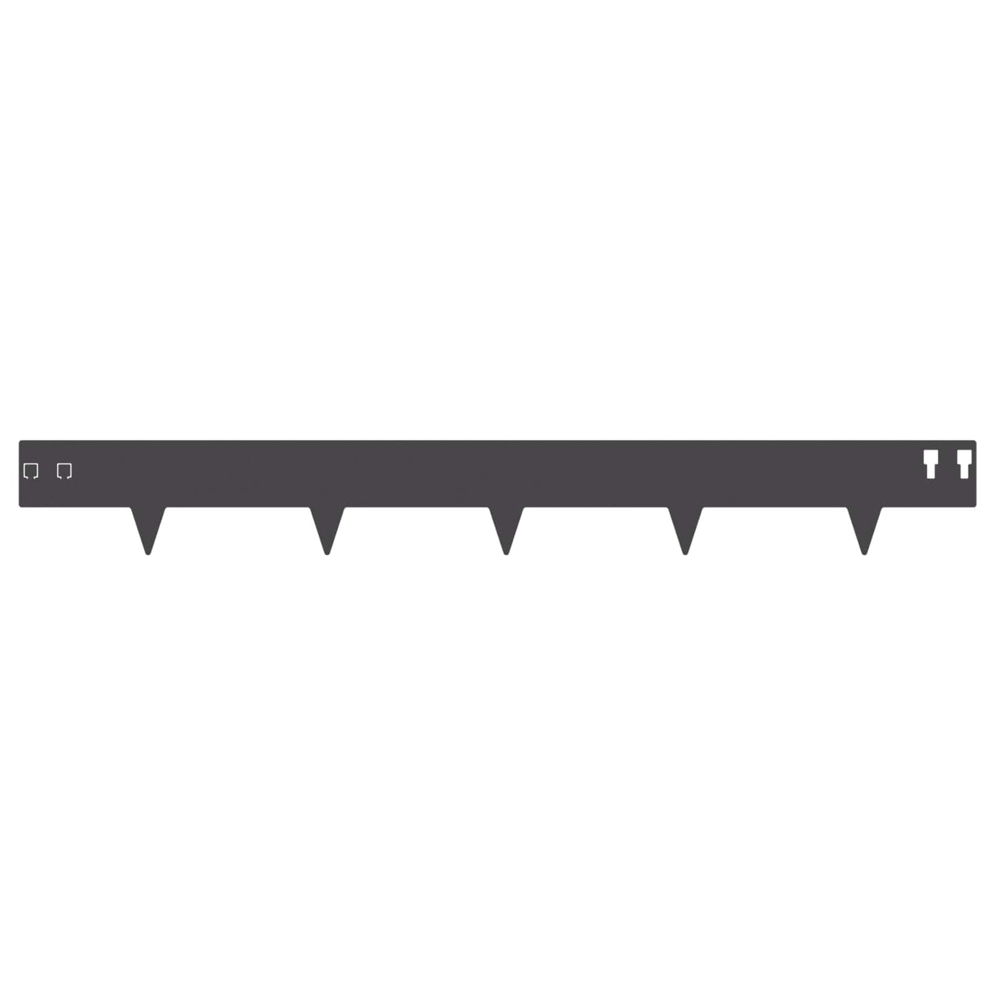 Lawn Edging 20 pcs 100 x 12 cm Steel Black