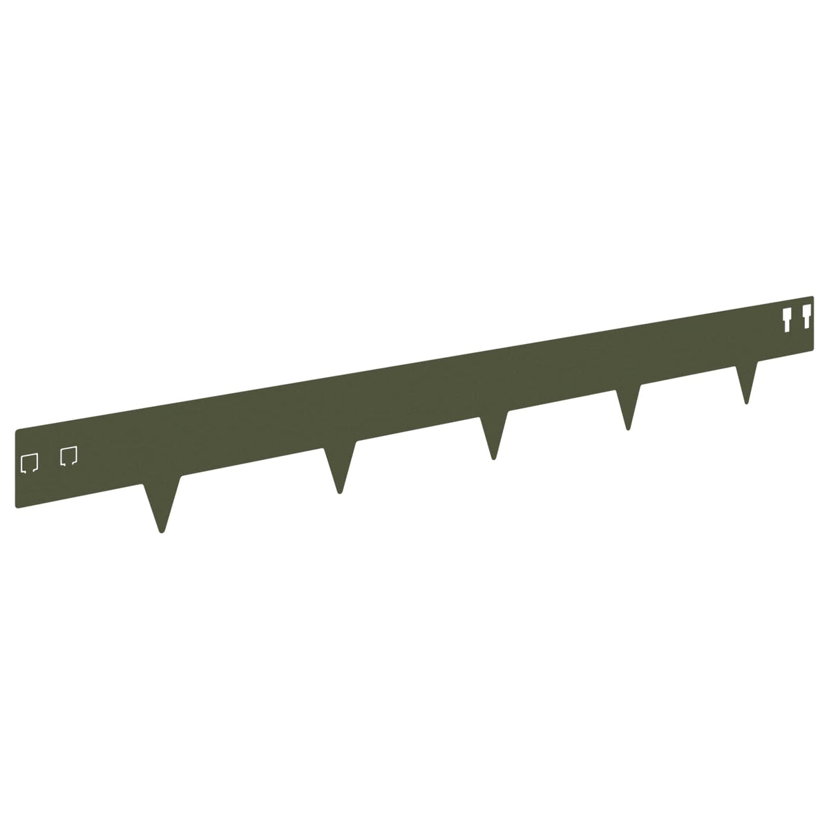 Lawn Edging 30 pcs 100 x 12 cm Steel Olive Green