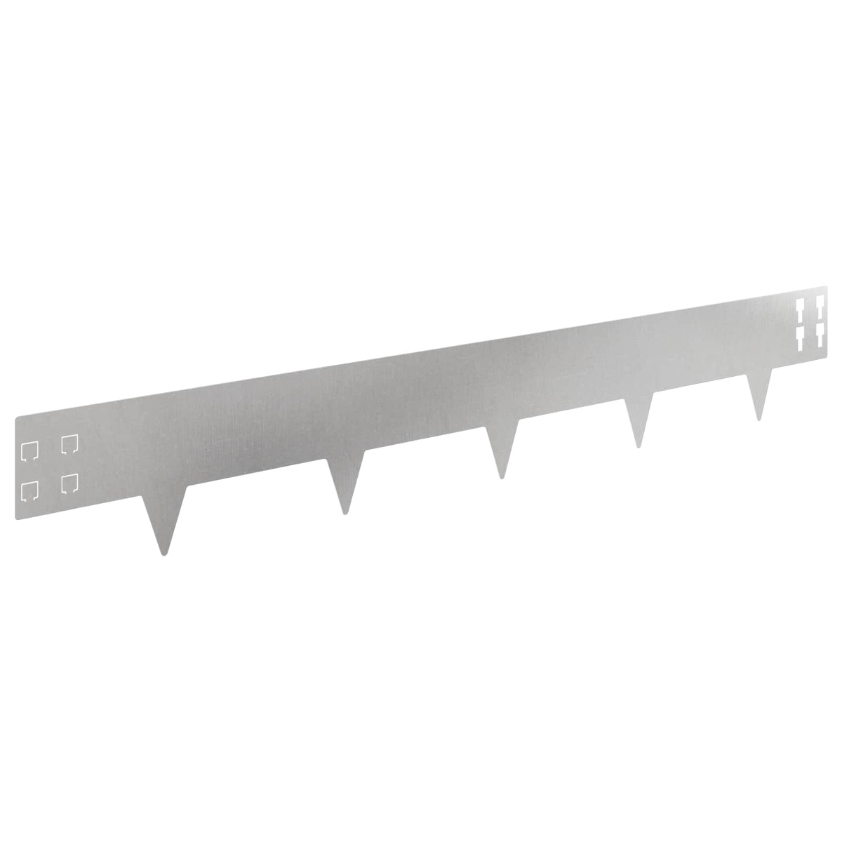 Lawn Edging 50 pcs 100 x 15 cm Stainless Steel Silver