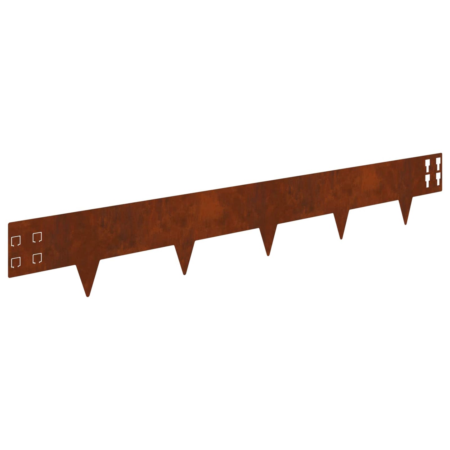 Lawn Edging 30 pcs 100 x 15 cm Steel Rusty