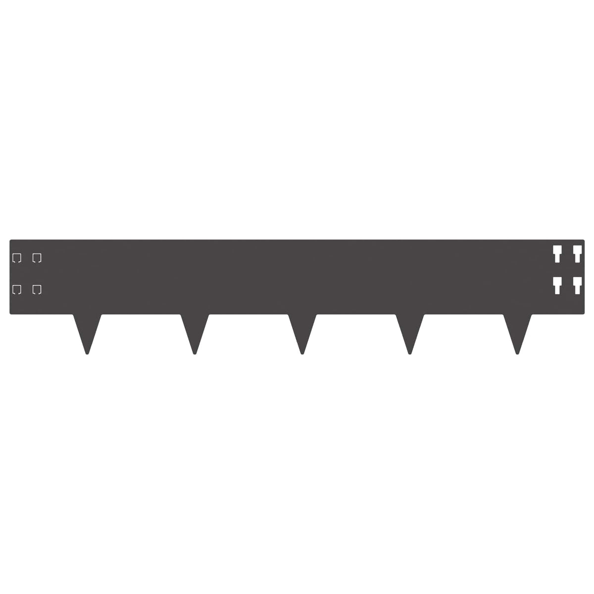 Lawn Edging 50 pcs 100 x 20 cm Steel Black