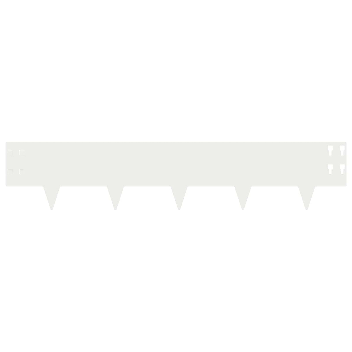 Lawn Edging 20 pcs 100 x 20 cm Steel White