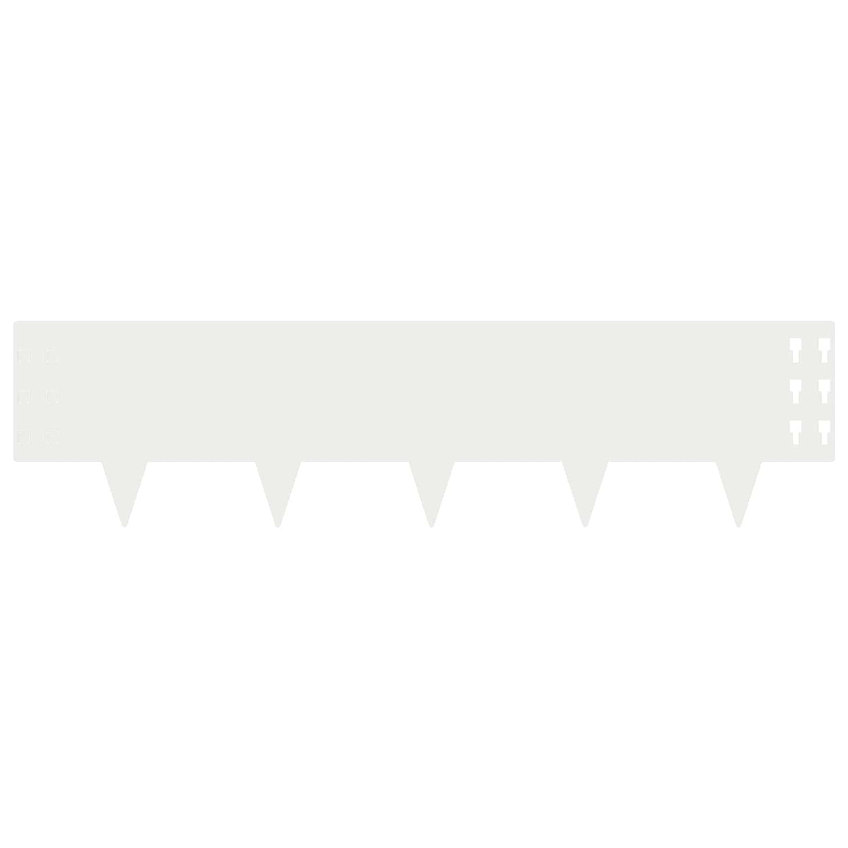 Lawn Edging 30 pcs 100 x 25 cm Steel White
