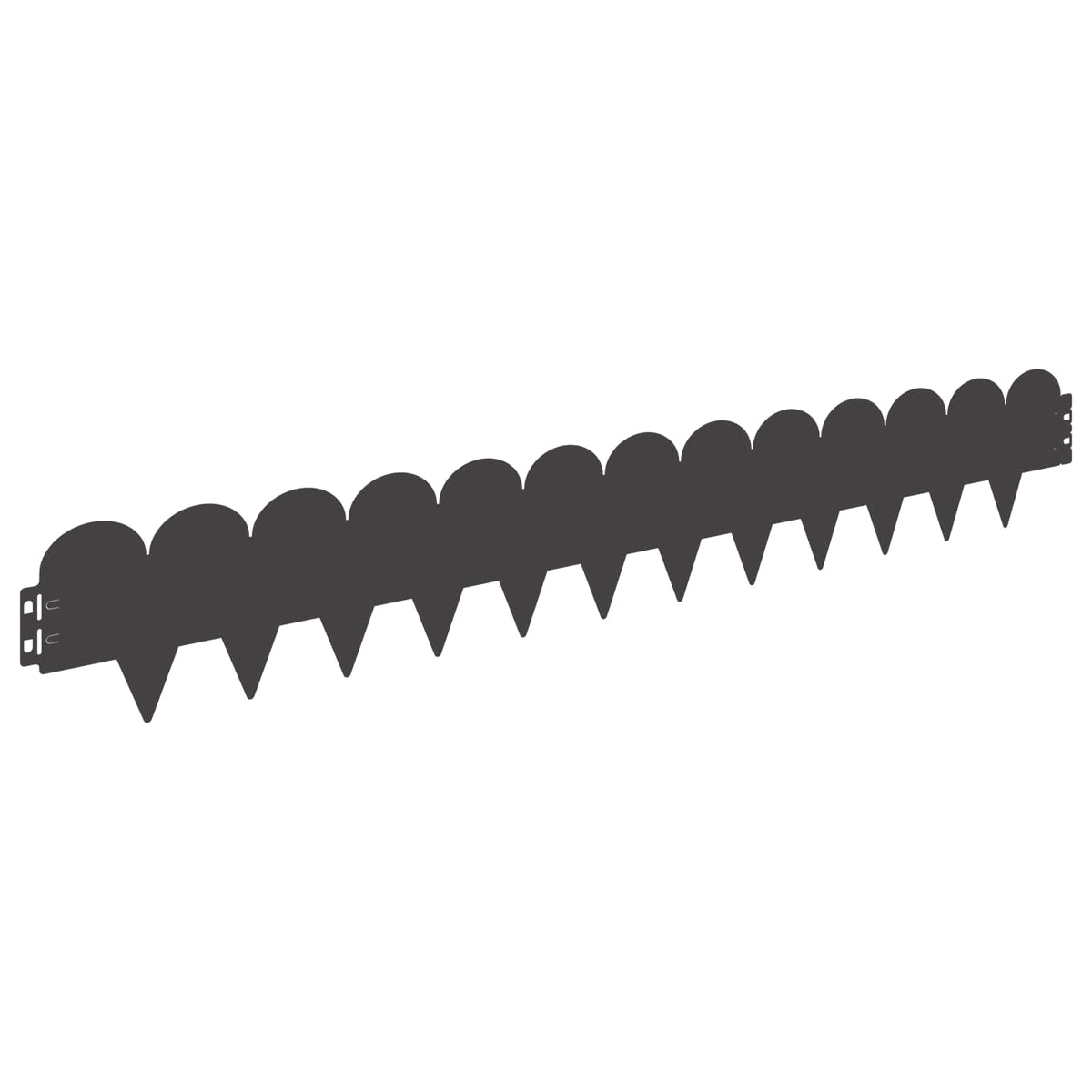 Lawn Edging 50 pcs 103 x 15 cm Steel Black