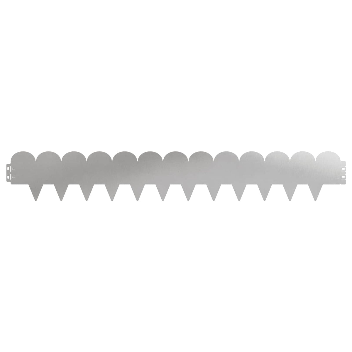 Lawn Edging 50 pcs 103 x 15 cm Stainless Steel Silver
