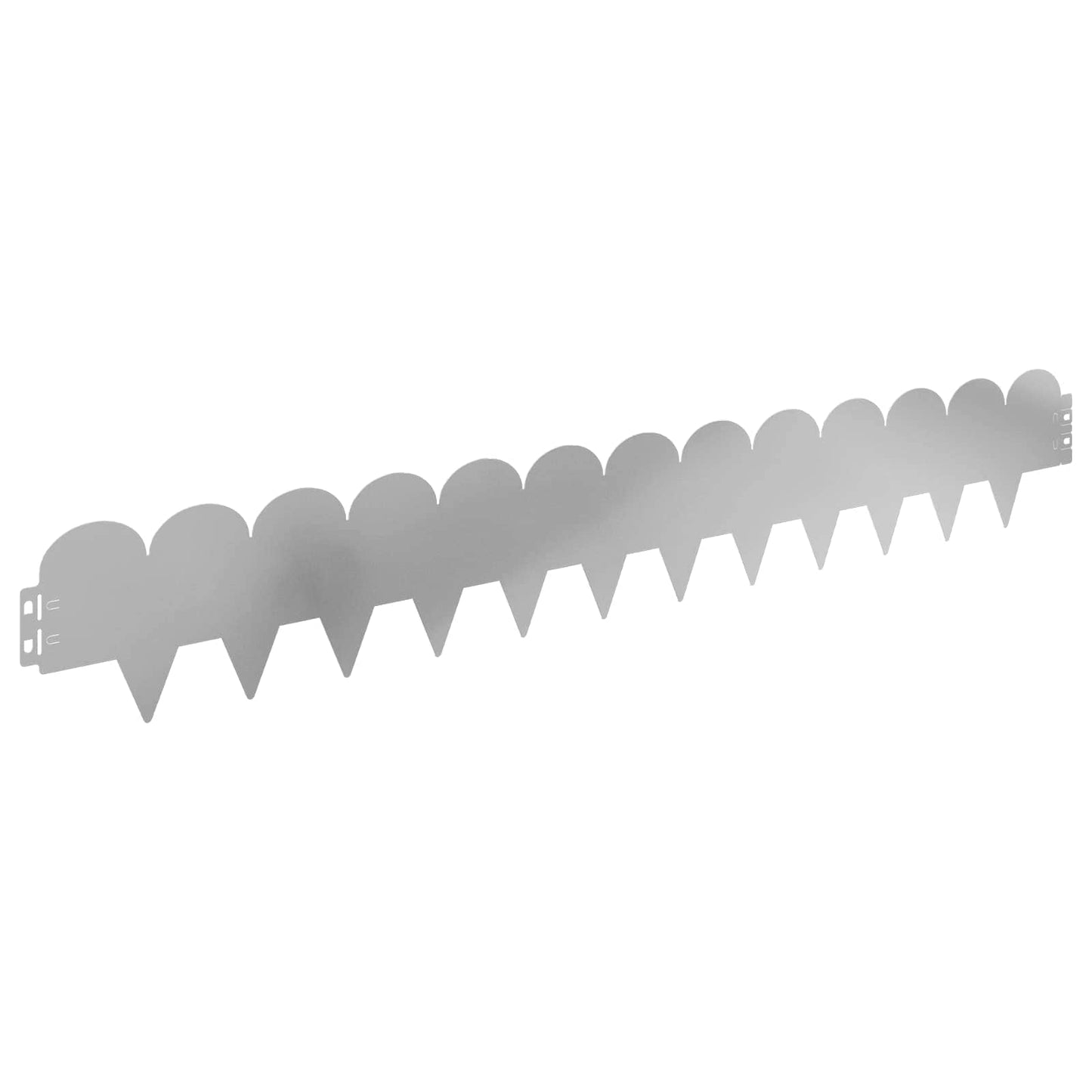 Lawn Edging 50 pcs 103 x 15 cm Steel Silver