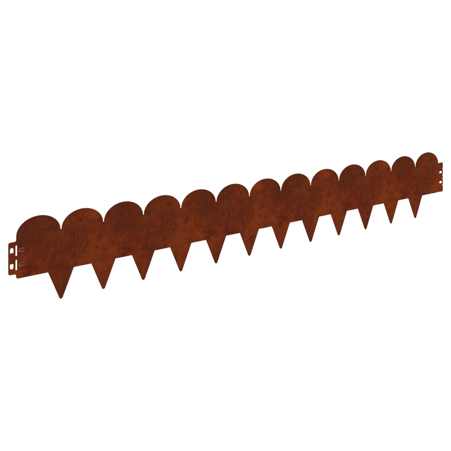 Lawn Edging 50 pcs 103 x 15 cm Steel Rusty