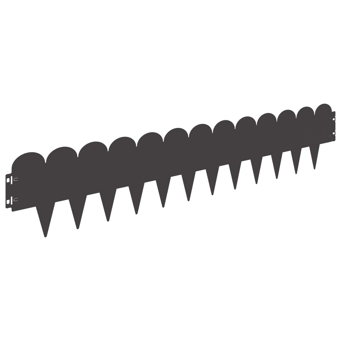 Lawn Edging 20 pcs 103 x 20 cm Steel Black