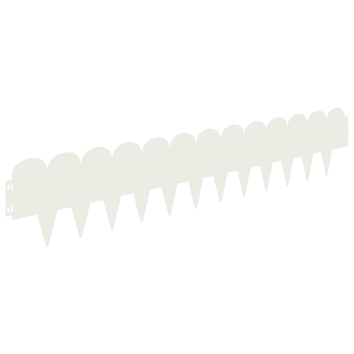 Lawn Edging 30 pcs 103 x 20 cm Steel White