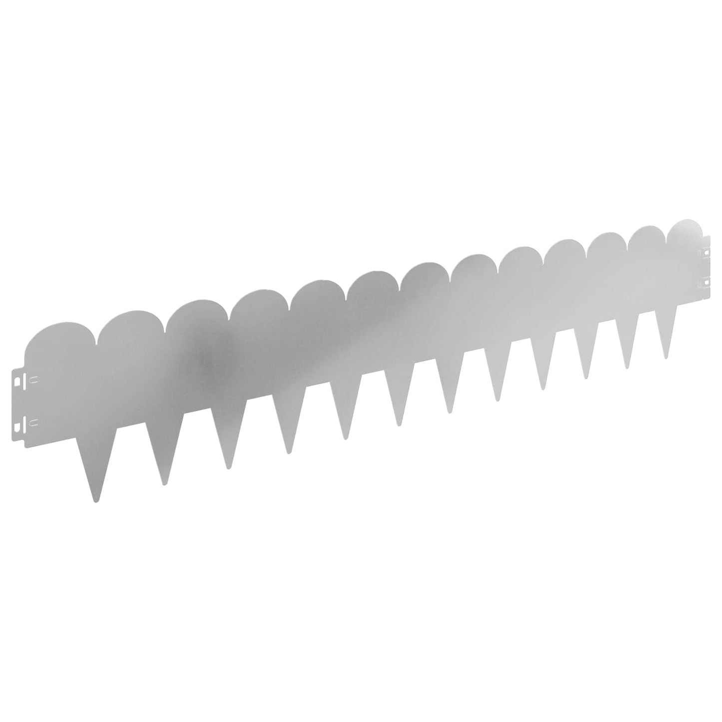 Lawn Edging 10 pcs 103 x 20 cm Steel Silver