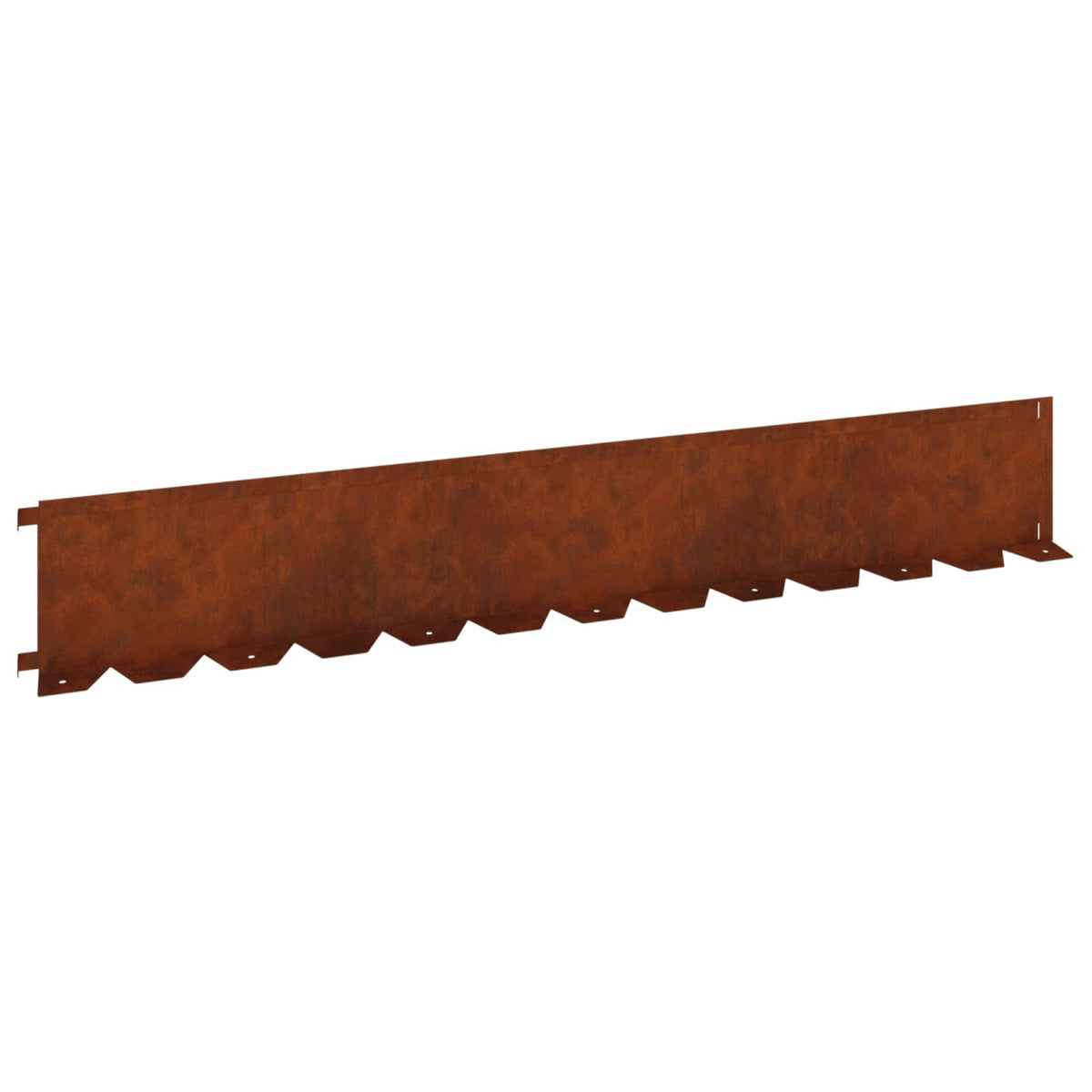 Lawn Edging 10 pcs 102 x 15 x 4 cm Weathering Steel Rusty